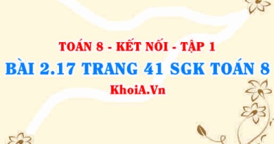 Bài 2.17 trang 41 SGK Toán 8 tập 1 Kết nối tri thức